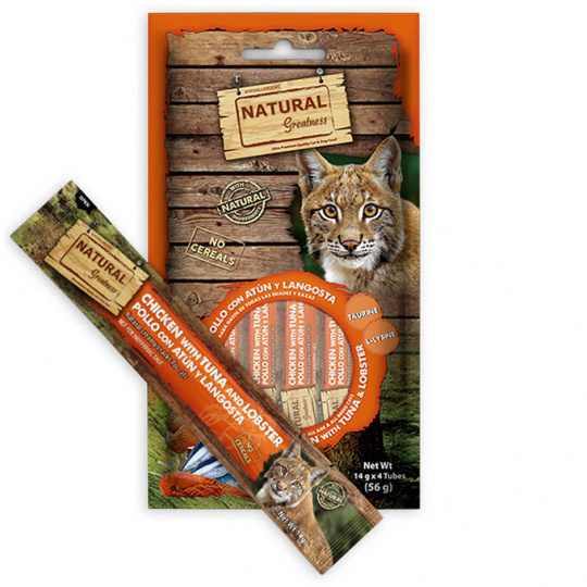 Natural Greatness Creamy IMUNITY, funkční pamlsek - kuře, tuňák, humr, 4 x 14 g Natural Greatness Creamy IMUNITY, funkční pamlsek - kuře, tuňák, humr, 4 x 14 g