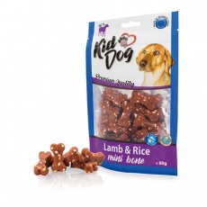 KIDDOG jehněčí maso s rýží MINI kostičky 80 g KIDDOG jehněčí maso s rýží MINI kostičky 80 g