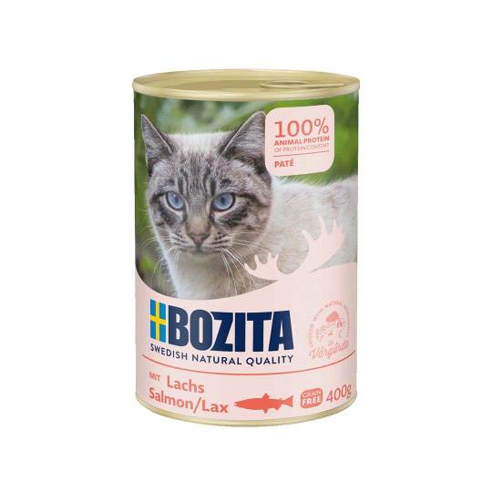 BOZITA Paštika z lososa - mokré krmivo pro kočky - 400g