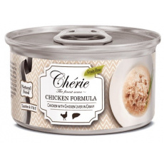 CHERIE Chicken and liver mix - mokré krmivo pro kočky - 80g