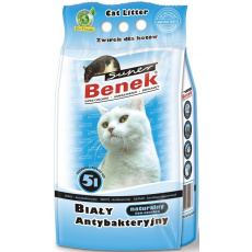 Certech Super Benek Bílá Antibakteriální - Hrudkující stelivo pro kočky 5 l