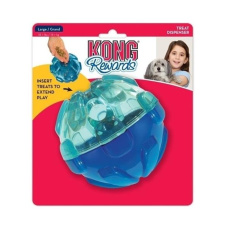 Hračka Kong Dog Rewards Lopta plniaca, modrá, guma termoplastická, L - priemer 10,5 cm