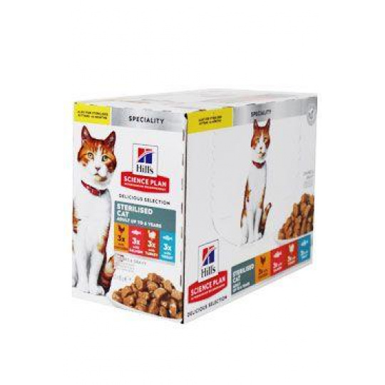 Hill's Fel. SP Adult Ster.Chic&Fish&Trou&Tur kap12x85g Hill's Fel. SP Adult Ster.Chic&Fish&Trou&Tur kap12x85g