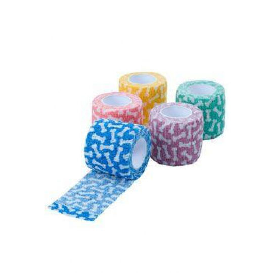 Bandáž KRUUSE Fun-Flex Bones 5 cm x 4,5 m, 10 ks