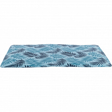 Chladící podložka design Palmový list, 65 x 50 cm, světlemodrá