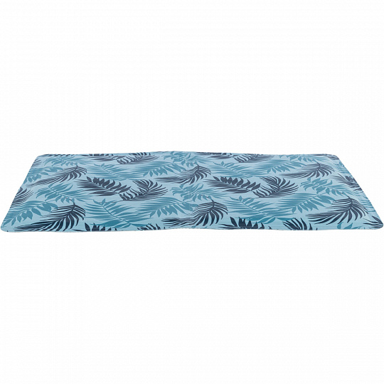 Chladící podložka design Palmový list, 65 x 50 cm, světlemodrá