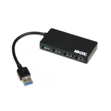 iBox IUH3F56 rozbočovač rozhraní USB 3.2 Gen 1 (3.1 Gen 1) Type-A 5000 Mbit/s Černá