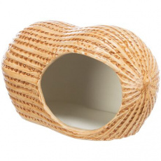 Keramický domeček ARAŠÍD (křeček/myš), 17 x 8 x 8 cm, béžová Keramický domeček ARAŠÍD (křeček/myš), 17 x 8 x 8 cm, béžová