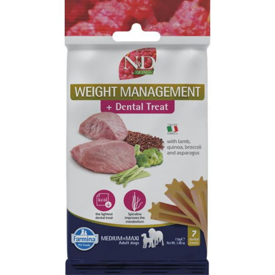 Pamlsok Farmina Quinoa Dog Weight Man Lamb Adult medium & maxi 100g