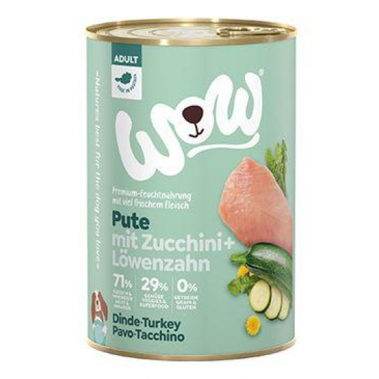 WOW Dog konz. Adult krocan s cuketou 400g