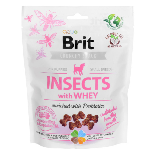 BRIT Care Dog Insects&Whey - pochoutka pro psy - 200 g