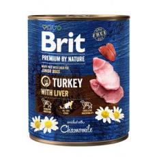 Brit Premium Dog by Nature konz Turkey&Liver 800g