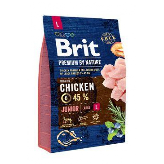 Brit Premium by Nature dog Junior L 3 kg
