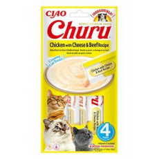 Churu Cat Chicken with Beef&Cheese Recipe 4x14g Churu Cat Chicken with Beef&Cheese Recipe 4x14g
