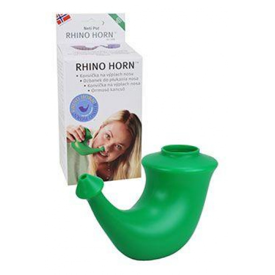 Konvička na výplach nosu Rhino Horn zelená 1ks