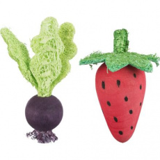 Sada dřevěných hraček - řepa, jahoda, dřevo/lufa, 6/9cm Sada dřevěných hraček - řepa, jahoda, dřevo/lufa, 6/9cm