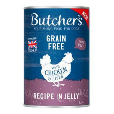 Butcher's Dog Original kuřecí v želé konz. 400g Butcher's Dog Original kuřecí v želé konz. 400g