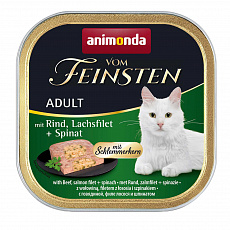 V.Feinsten CORE hovězí, losos filet + špenát pro kočky 100g