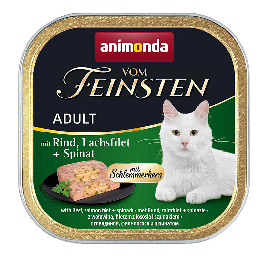 V.Feinsten CORE hovězí, losos filet + špenát pro kočky 100g