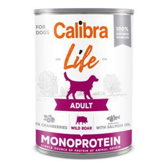 Calibra Dog Life konz.Adult Wild boar with cran. 400g Calibra Dog Life konz.Adult Wild boar with cran. 400g