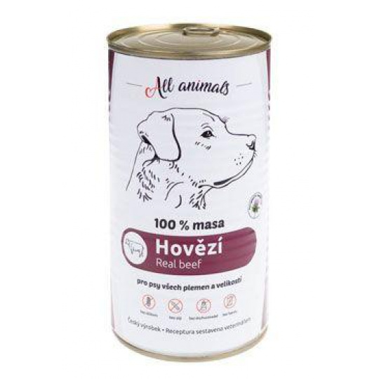 All Animals DOG konz. Hovězí mleté 1200g