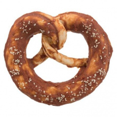 DentaFun Pretzel, buvolí preclíky s kachním masem [100 ks ], 9 cm /  40 g