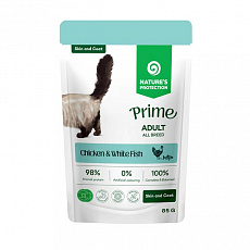Natures P Prime KAPSIČKA cat adult skin&coat chicken&white fish 85 g