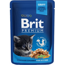 BRIT Premium Cat Kitten Chicken - mokré krmivo pro kočky - 100g