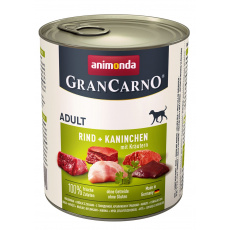 ANIMONDA GranCarno Adult Beef, rabbit and herbs - vlhké krmivo pro psy - 800g