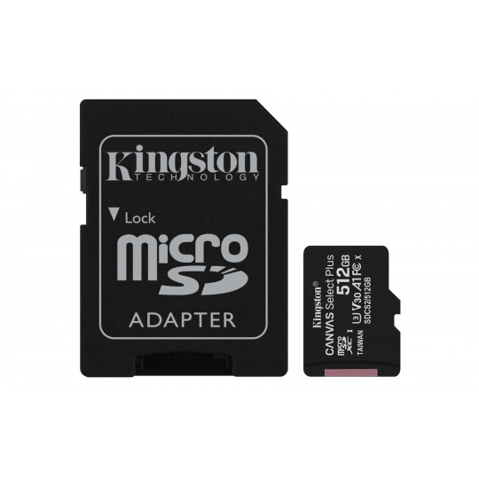 Kingston Technology Canvas Select Plus 512 GB SDXC UHS-I Třída 10