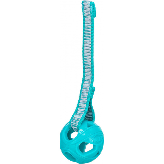 Honeycomb Ball, prodyšný míček s páskem, o 6 cm/ 23 cm, TPR, tyrkysová