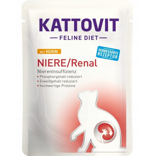 KATTOVIT Feline Diet Niere/Renal Chicken - mokré krmivo pro kočky - 85g