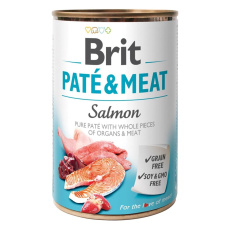 BRIT Paté & Meat s lososem - mokré krmivo pro psy - 400 g