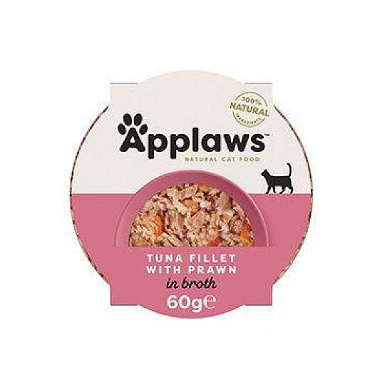 Applaws Cat miska Adult Broth tuniak s krevetami 60g