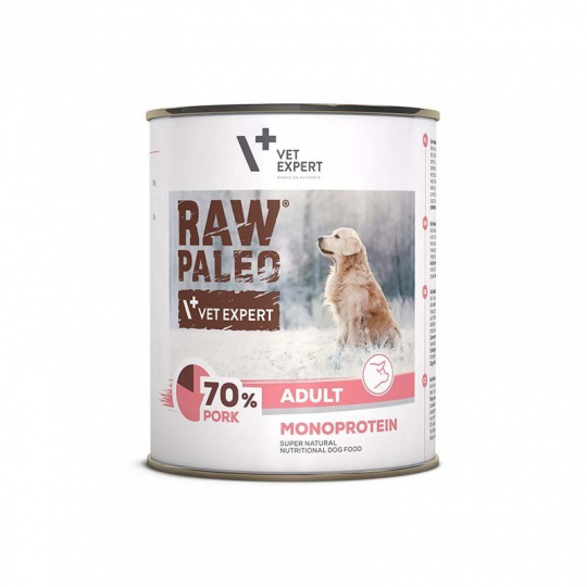 RAW PALEO Adult Monoprotein Vepřové maso - vlhké krmivo pro psy - 800 g