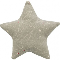 Xmas STAR - vánoční hvězda polštářek, s catnipem, 10 cm, béžová Xmas STAR - vánoční hvězda polštářek, s catnipem, 10 cm, béžová