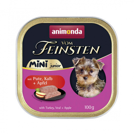 ANIMONDA paštika Vom Feinsten MINI Junior - krůta, telecí, jablko  pro psy 100 g