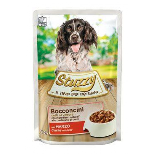Stuzzy Dog kapsa Adult kousky hovězího 100g Stuzzy Dog kapsa Adult kousky hovězího 100g