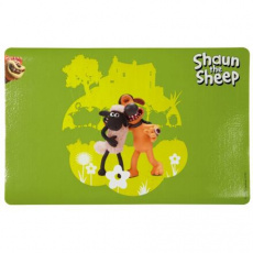 Ovečka Shaun prostírání pod misky,zelená s postavami 44x28cm - DOPRODEJ