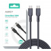 AUKEY CB-SCC101 USB-C Type-C Power Delivery PD 100W 5A 1m Silikon Černá