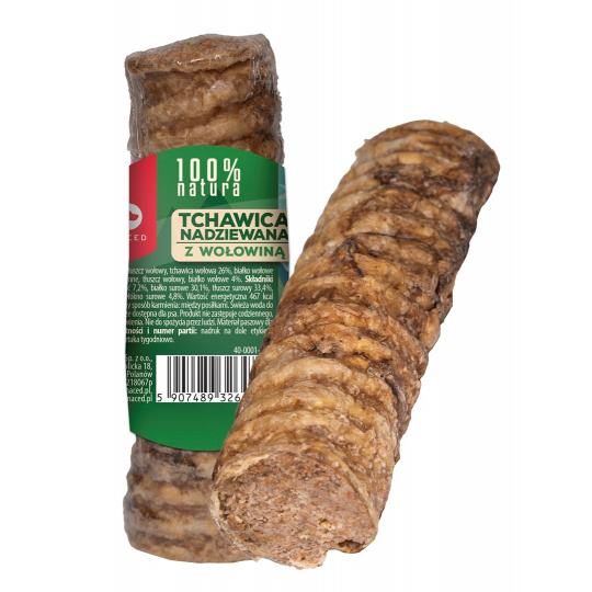 MACED Trachea stuffed with beef - žvýkačka pro psa - 120g