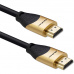 Qoltec 50356 Kabel HDMI v2.1 Ultra vysokorychlostní 8K | 60Hz | 28AWG | ZLATO | 3 m