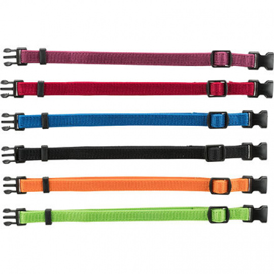 Balení nylon.rozeznávacích obojků pro štěňata S-M 17-25cm/10mm, čn,čv,md,zel,or,fi Balení nylon.rozeznávacích obojků pro štěňata S-M 17-25cm/10mm, čn,čv,md,zel,or,fi