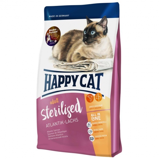 Happy Cat Adult Sterilised Atlantik-Losos 10 kg + DOPRAVA ZDARMA