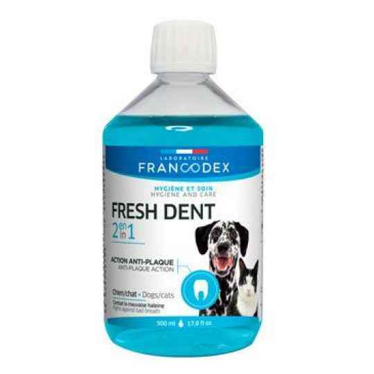 Francodex Fresh Dent 2v1 pro psy a kočky 500ml Francodex Fresh Dent 2v1 pro psy a kočky 500ml