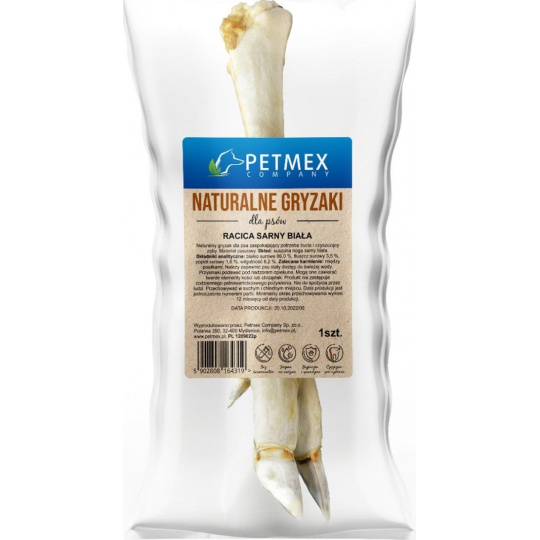 PETMEX Roe deer's hoof white - pamlsek pro psa - 300g