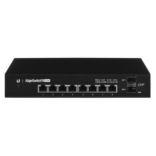 Ubiquiti EdgeSwitch 8 Řízený Gigabit Ethernet (10/100/1000) Podpora napájení po Ethernetu (PoE) Černá