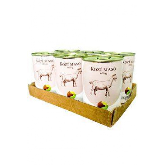 BOHEMIA MASO Kozí ve vlastní šťávě SIX PACK 6x400g BOHEMIA MASO Kozí ve vlastní šťávě SIX PACK 6x400g