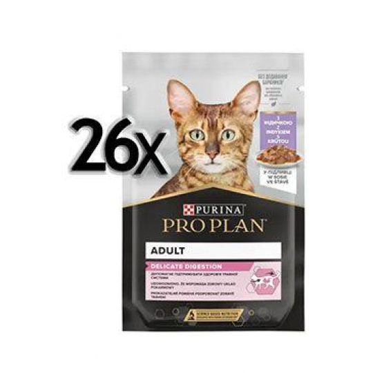 ProPlan Cat kapsa Delicate Adult Turkey 26x85g