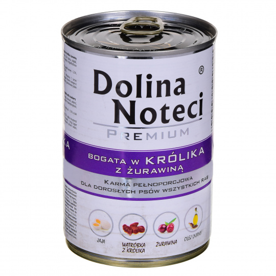 DOLINA NOTECI Premium Rich in králík s brusinkami - vlhké krmivo pro psy - 400 g